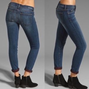 Current/Elliott Rolled Skinny Jean in Ruby Loved
